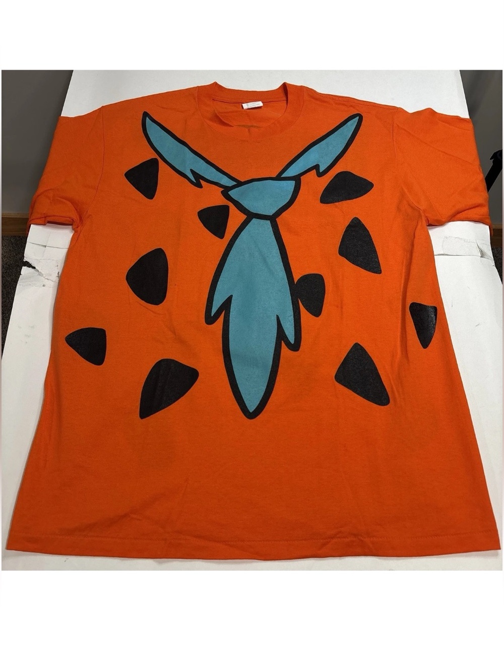 Vintage Flintstones T-Shirt Men’s XL Orange Fred Tie Hanna Barbera 90s USA